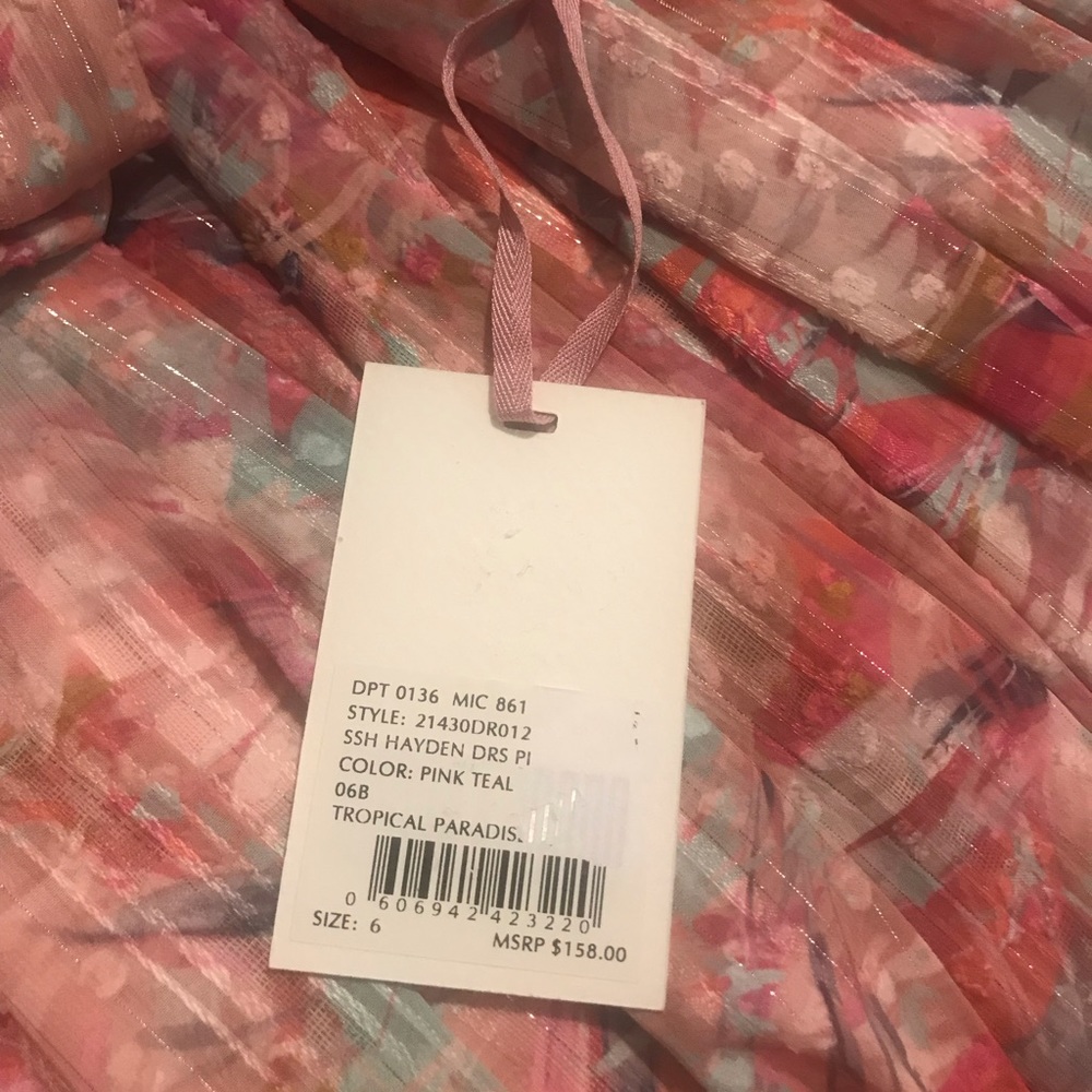 Like new Alex Marie Hayden Tropical Paradise Teal and Pink. Worn a few hours. - Picture 9 of 10